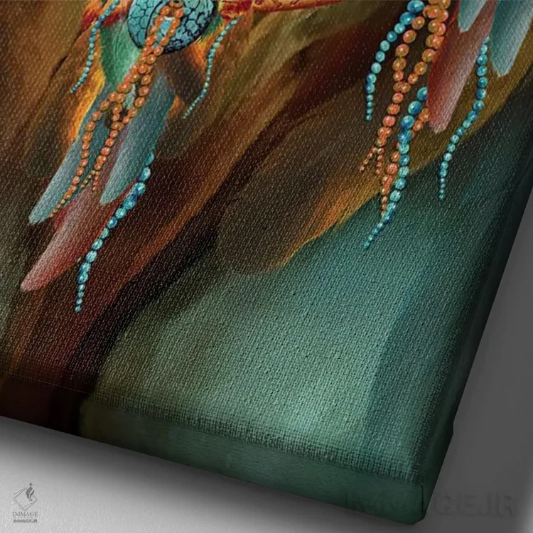 تابلو رویاهای اسب نر اثر کارول کاوالاریس - نمای نزدیک بافت بوم