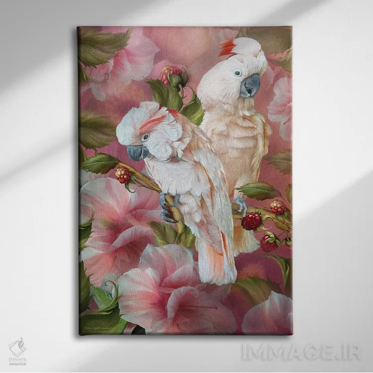 تابلو ارواح استوایی (آبستره) اثر کارول کاوالاریس - نمای روبهرو روی دیوار