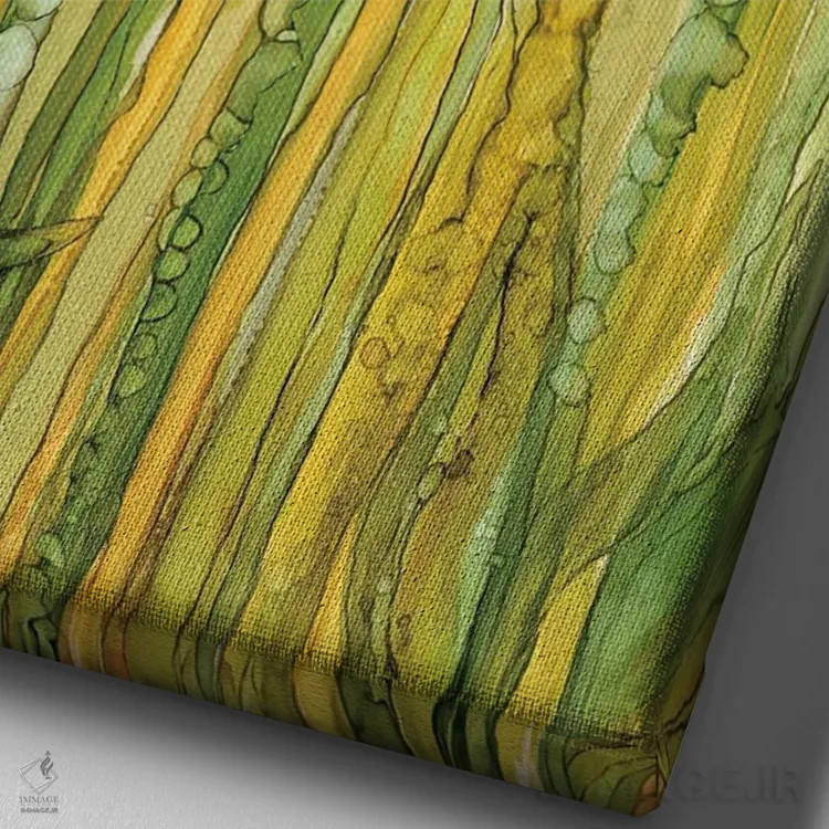 تابلو شکوفههای باغ آفتابگردان اثر کارول کاوالاریس - نمای نزدیک بافت بوم