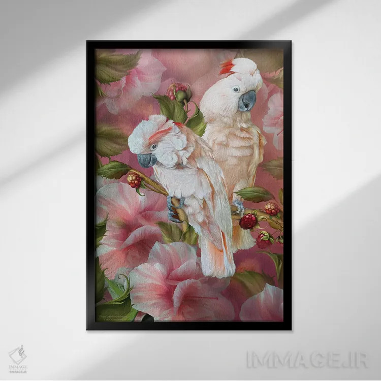 تابلو ارواح استوایی (آبستره) اثر کارول کاوالاریس - نمای قابدار مشکی