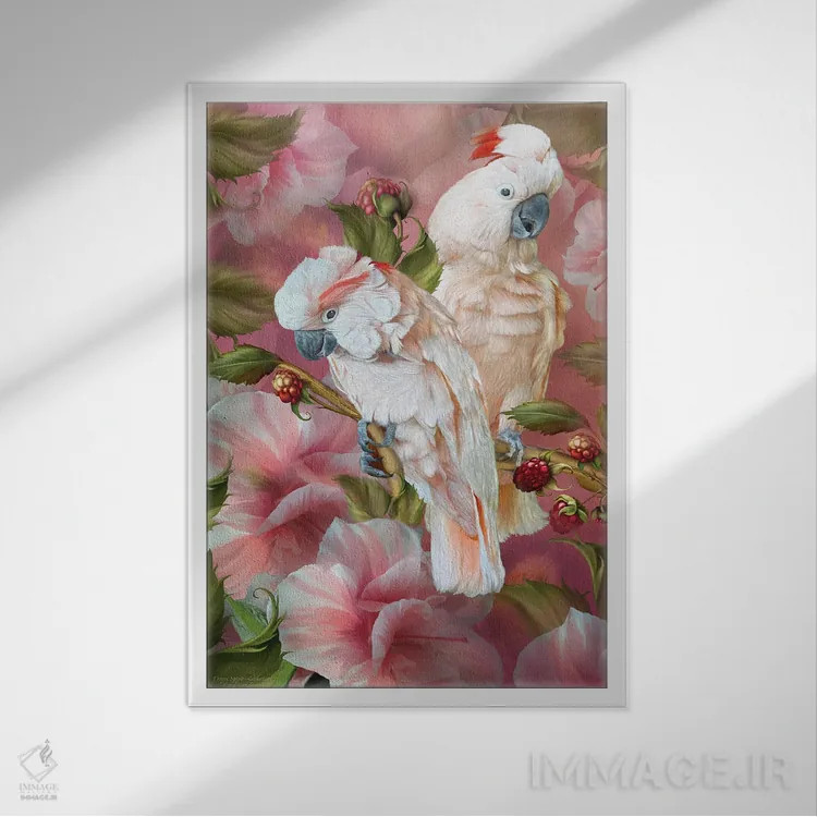 تابلو ارواح استوایی (آبستره) اثر کارول کاوالاریس - نمای قابدار سفید