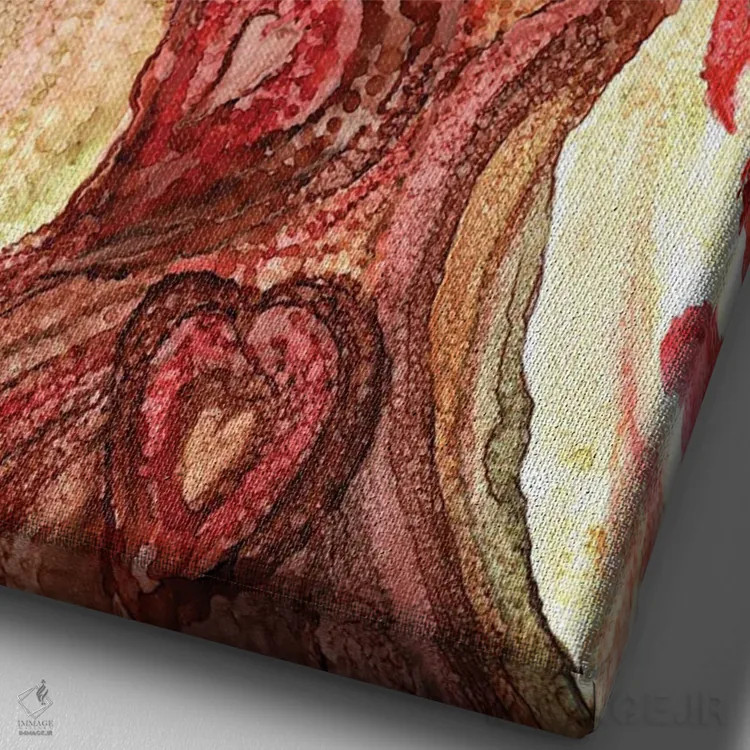 تابلو درخت عشق ناب اثر کارول کاوالاریس - نمای نزدیک بافت بوم