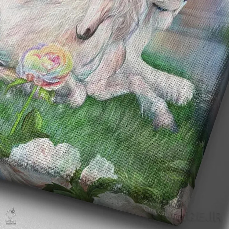 تابلو فراتر از خیال اثر کارول کاوالاریس - نمای نزدیک بافت بوم