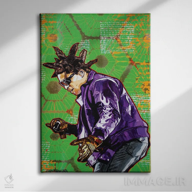 تابلو KB (بدون ترجمه) اثر کلودیا آگیلرا - نمای روبهرو روی دیوار