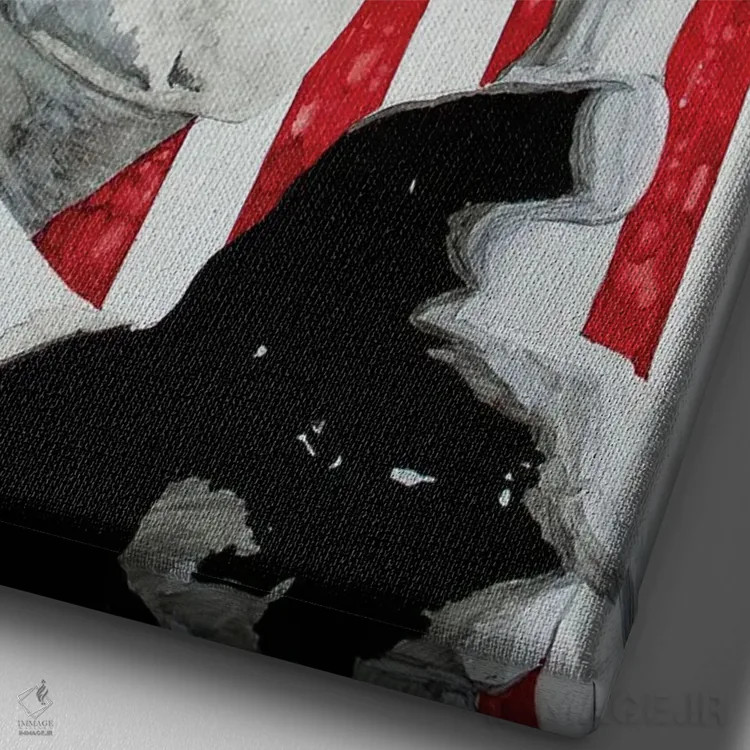 تابلو این منم اثر کلودیا آگیلرا - نمای نزدیک بافت بوم