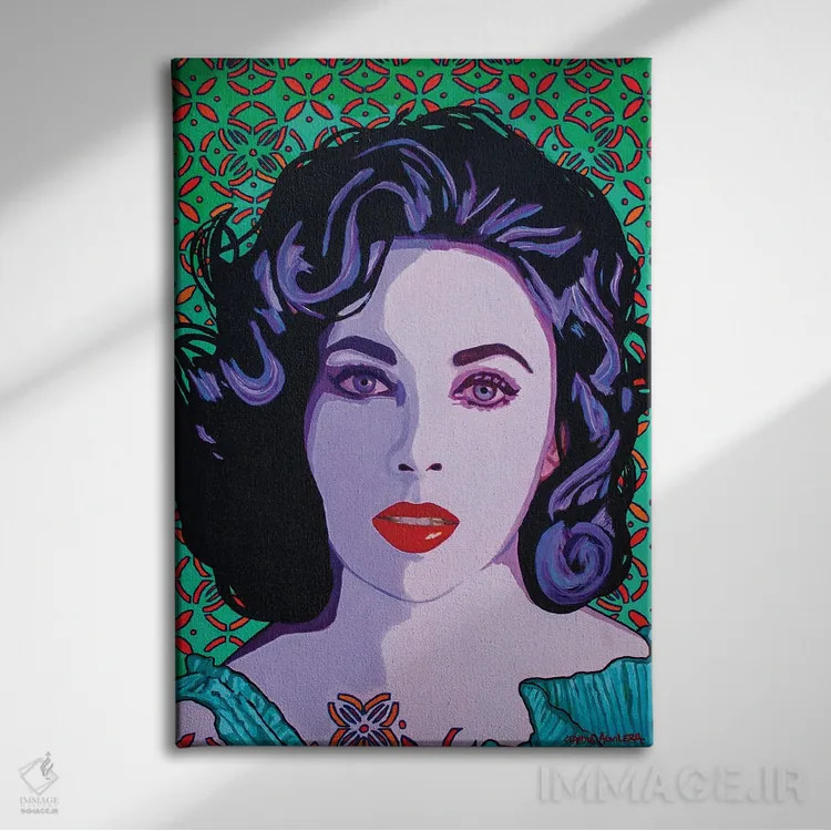 تابلو چشمهای بنفش اثر کلودیا آگیلرا - نمای روبهرو روی دیوار