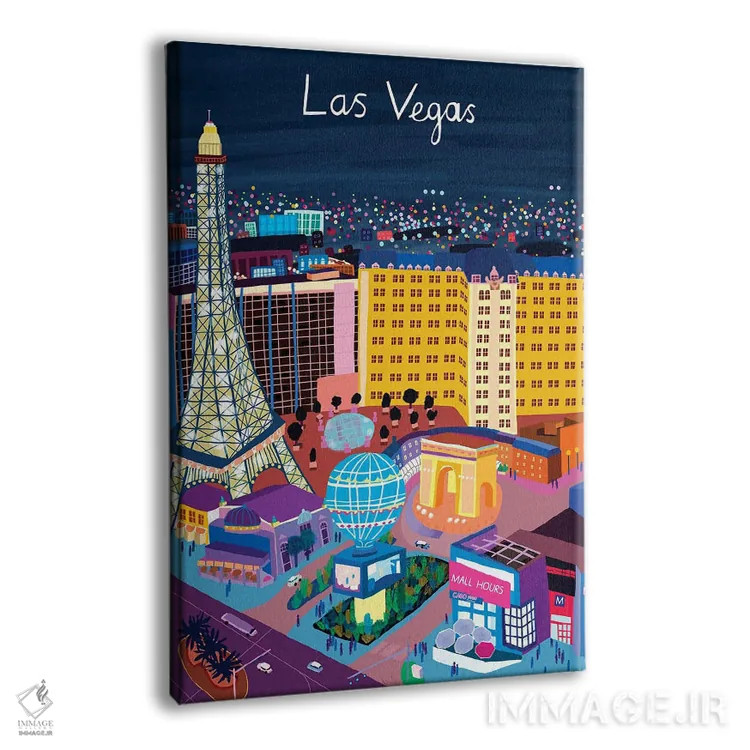 تابلو نمای هوایی لاسوگاس اثر کارلا دالی - نمای پرسپکتیو محصول