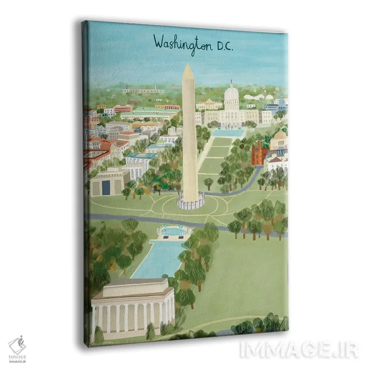 تابلو نمای هوایی واشینگتن دی.سی. اثر کارلا دالی - نمای پرسپکتیو محصول