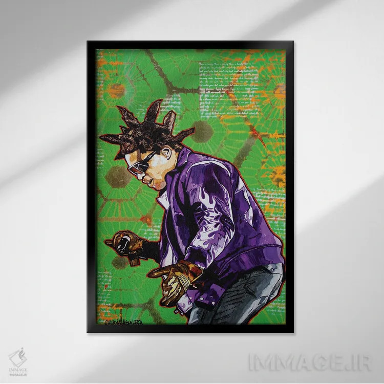 تابلو KB (بدون ترجمه) اثر کلودیا آگیلرا - نمای قابدار مشکی