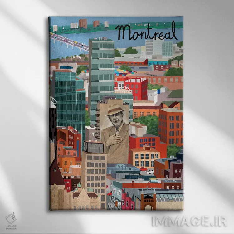 تابلو نمای هوایی مونترال اثر کارلا دالی - نمای روبهرو روی دیوار