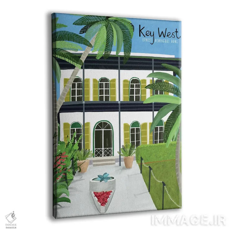 تابلو کلید غربی همینگوی (ارجاع به ارنست همینگوی، محل اقامت او) اثر کارلا دالی - نمای پرسپکتیو محصول