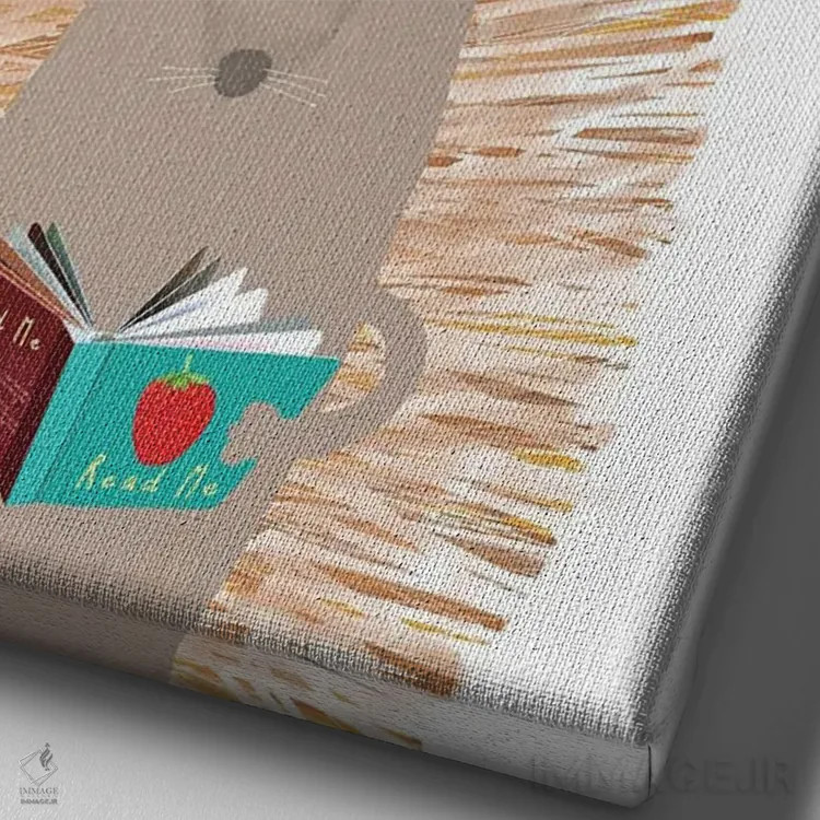 تابلو حروف الفبا اثر کارلا دالی - نمای نزدیک بافت بوم