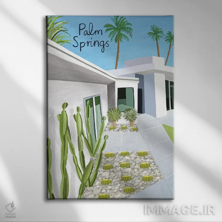 تابلو پالم اسپرینگز اثر کارلا دالی - نمای روبهرو روی دیوار