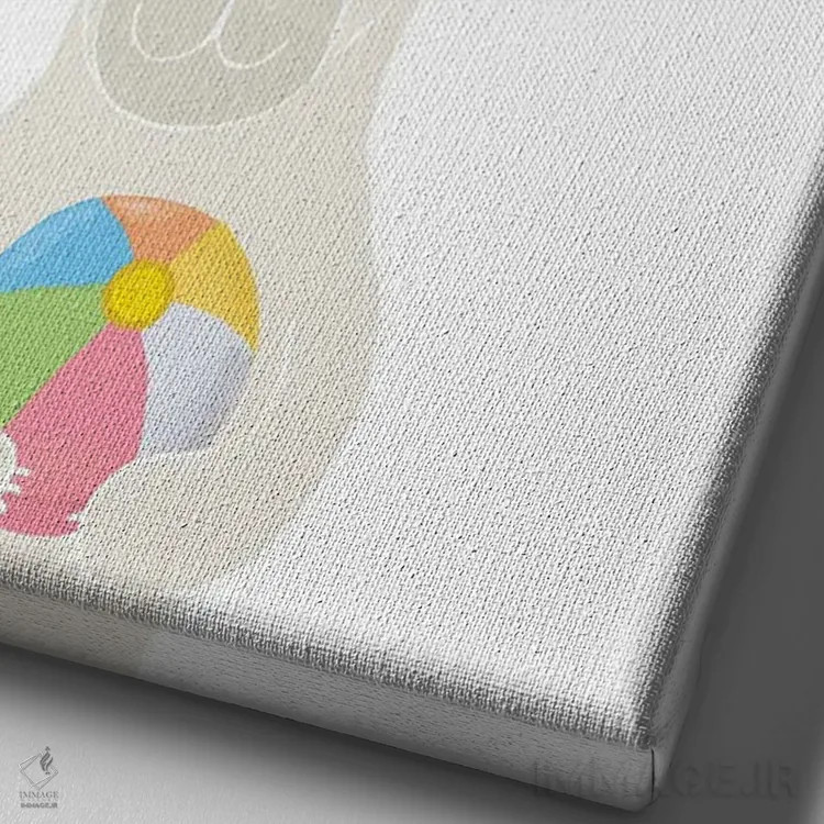 تابلو حروف الفبا اثر کارلا دالی - نمای نزدیک بافت بوم