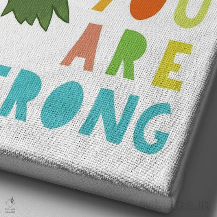 تابلو تو قوی هستی اثر کارلا دالی - نمای نزدیک بافت بوم