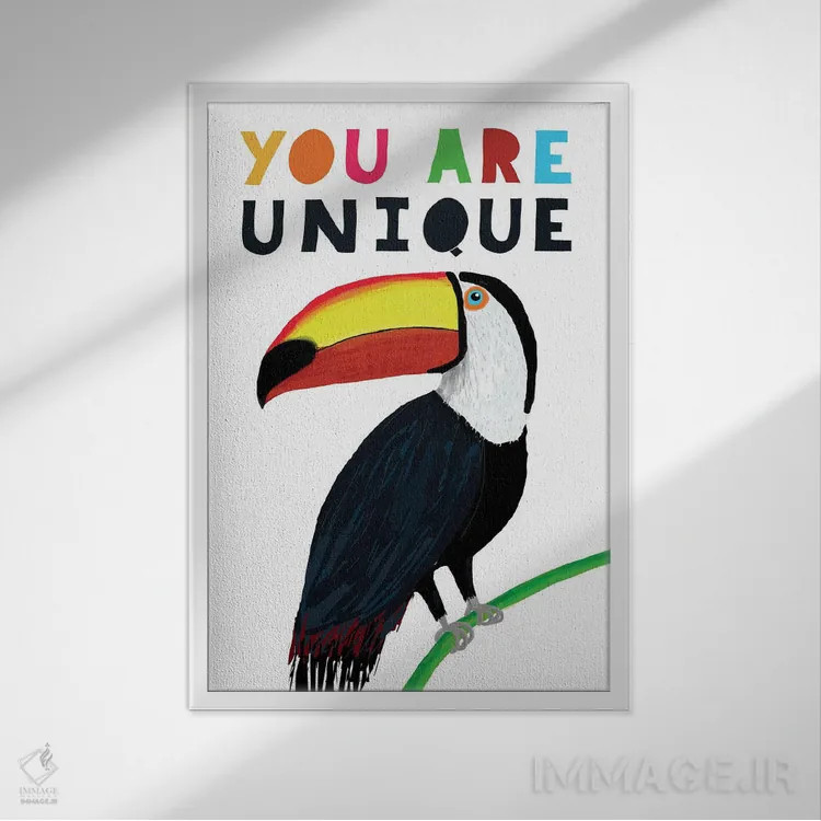 تابلو تو منحصر به فرد هستی اثر کارلا دالی - نمای قابدار سفید