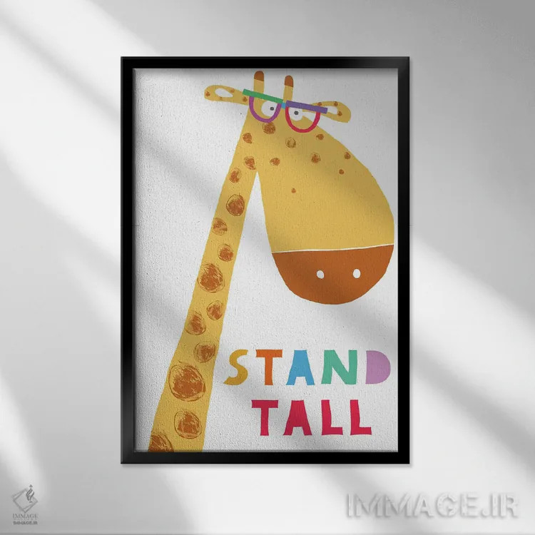 تابلو سرافراز باش اثر کارلا دالی - نمای قابدار مشکی