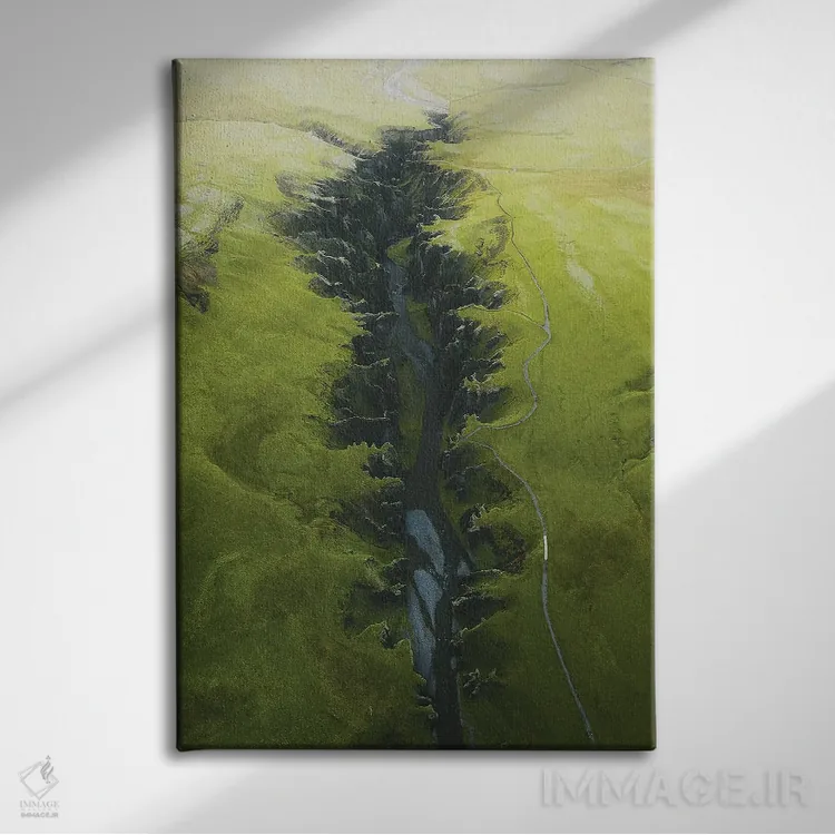 تابلو درهٔ سبز اثر آندریا کاروزو - نمای روبهرو روی دیوار