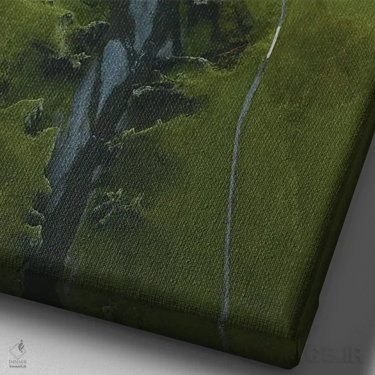 تابلو درهٔ سبز اثر آندریا کاروزو - نمای نزدیک بافت بوم