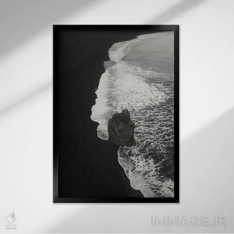 تابلو سنگ کفآلود اثر آندریا کاروزو - نمای قابدار مشکی