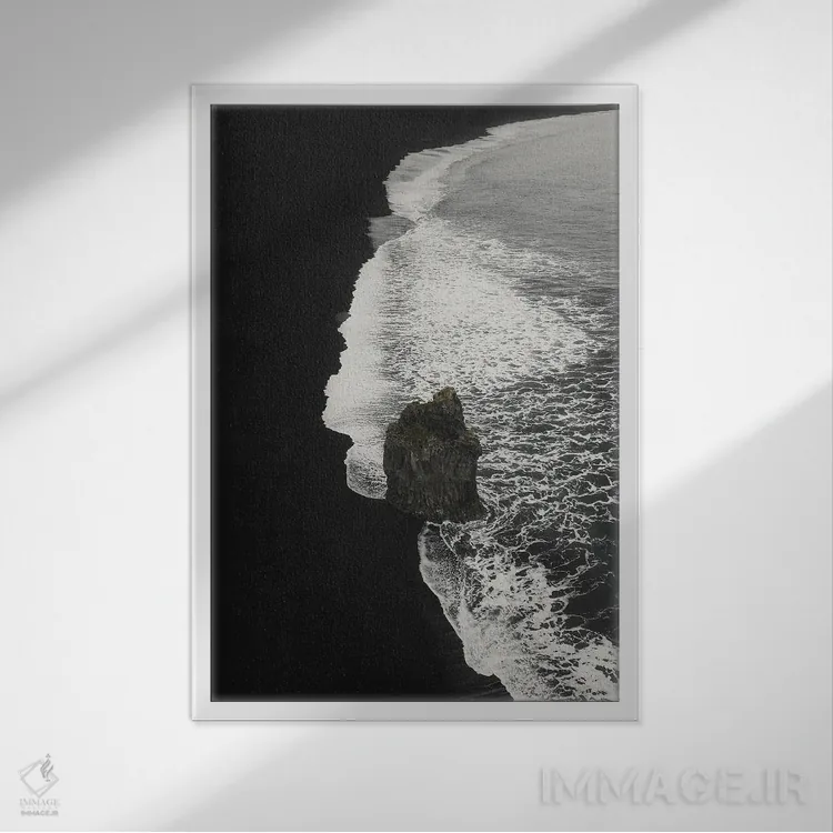 تابلو سنگ کفآلود اثر آندریا کاروزو - نمای قابدار سفید