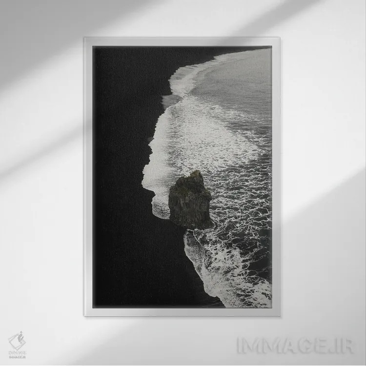 تابلو سنگ کفآلود اثر آندریا کاروزو - نمای قابدار سفید