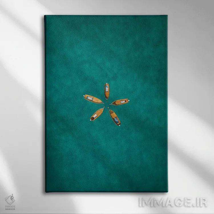 تابلو قایقهای ستارهای اثر آندریا کاروزو - نمای روبهرو روی دیوار