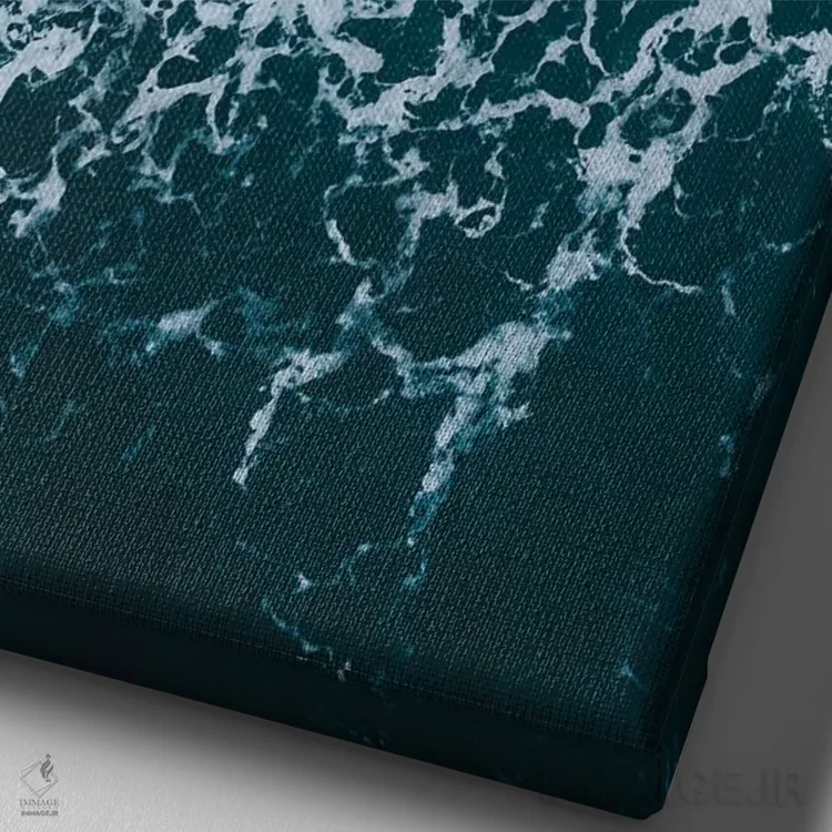 تابلو کف طوفانی اثر آندریا کاروزو - نمای نزدیک بافت بوم