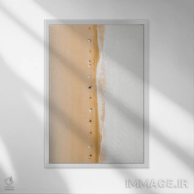 تابلو شن نرم اثر آندریا کاروزو - نمای قابدار سفید