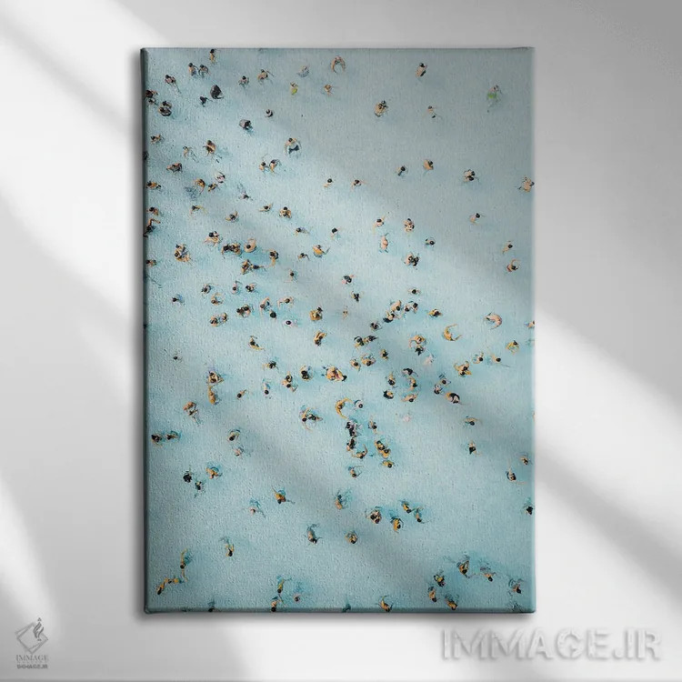 تابلو مورچههای آبی اثر آندریا کاروزو - نمای روبهرو روی دیوار