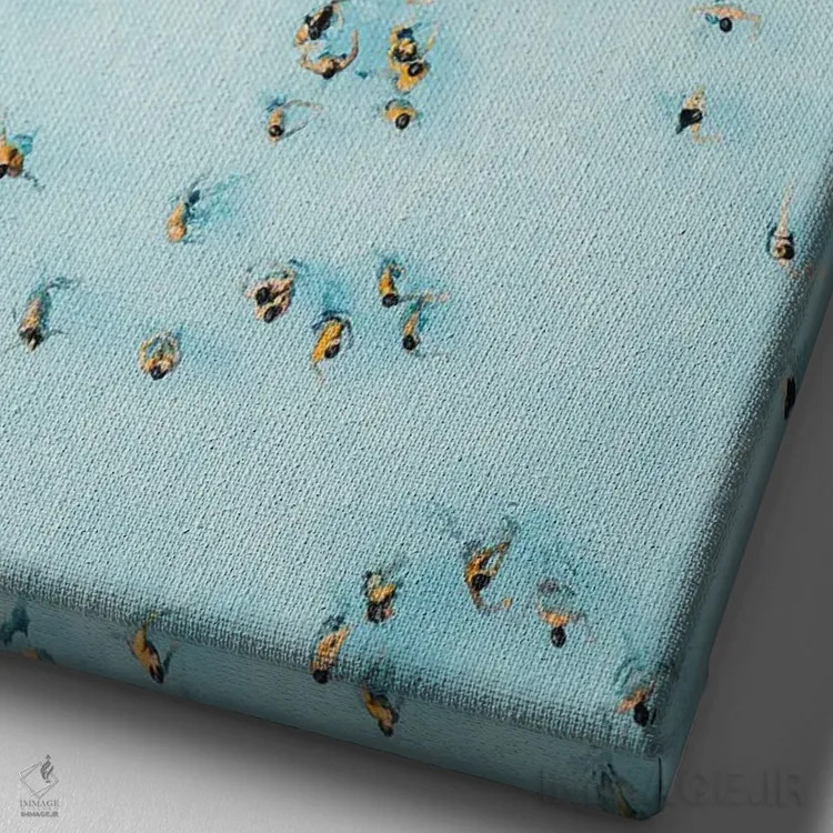 تابلو مورچههای آبی اثر آندریا کاروزو - نمای نزدیک بافت بوم