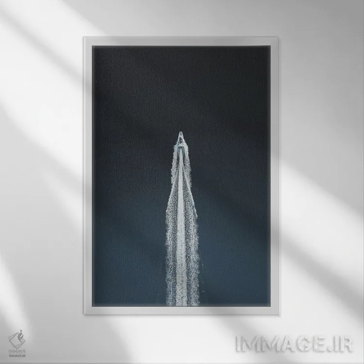 تابلو برخاستن (یا پرواز) اثر آندریا کاروزو - نمای قابدار سفید