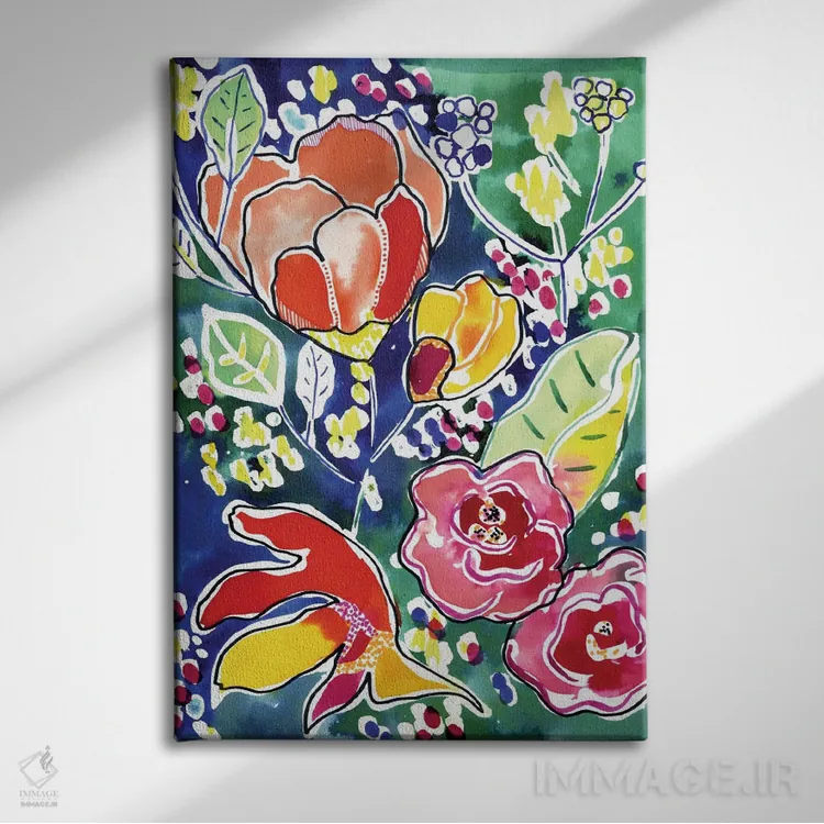 تابلو باغ گرمسیری اثر کایِنا بلانکا - نمای روبهرو روی دیوار