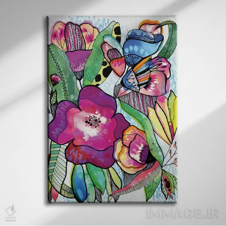 تابلو رویای گل اثر کایِنا بلانکا - نمای روبهرو روی دیوار