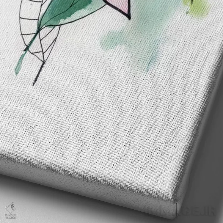 تابلو ارکیدههای سرخابی اثر کایِنا بلانکا - نمای نزدیک بافت بوم