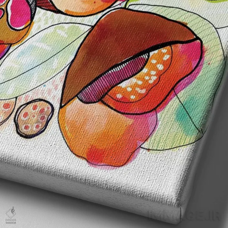 تابلو شور و اشتیاق اثر کایِنا بلانکا - نمای نزدیک بافت بوم