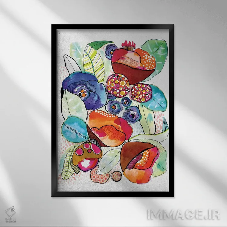 تابلو شور و اشتیاق اثر کایِنا بلانکا - نمای قابدار مشکی