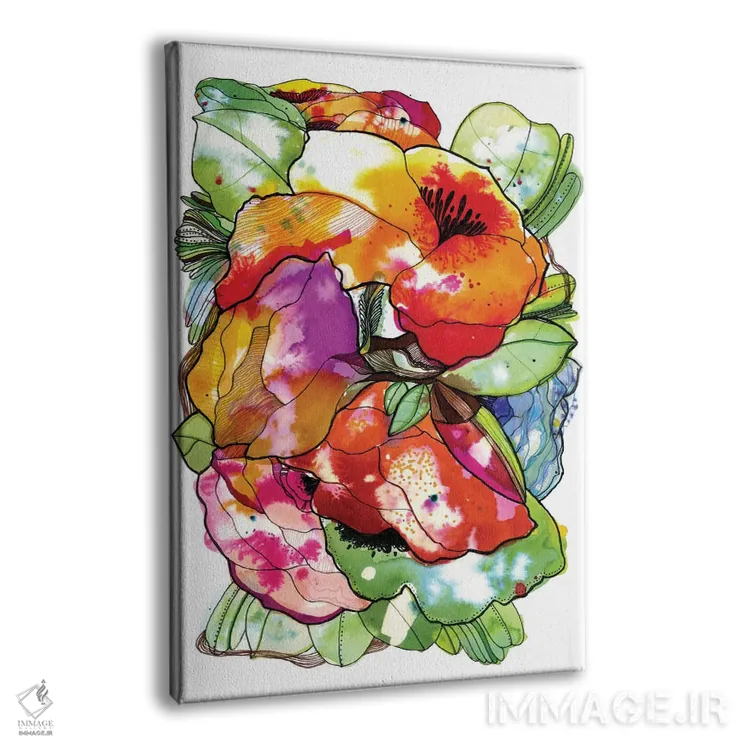 تابلو گلهای ارگانیک اثر کایِنا بلانکا - نمای پرسپکتیو محصول