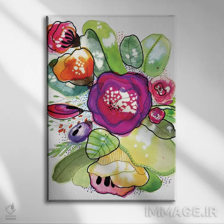 تابلو شعر ارگانیک اثر کایِنا بلانکا - نمای روبهرو روی دیوار