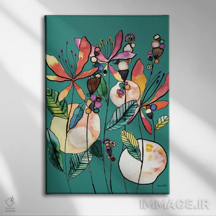 تابلو پروانههای بیابانی اثر کایِنا بلانکا - نمای روبهرو روی دیوار