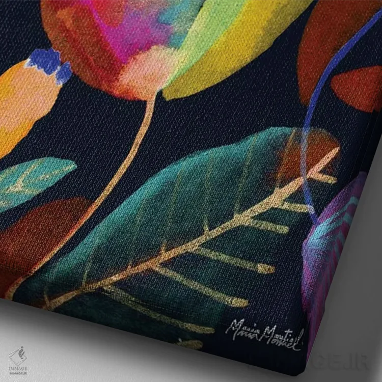 تابلو طلایی اثر کایِنا بلانکا - نمای نزدیک بافت بوم