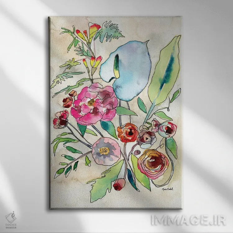 تابلو طبیعت بیجان اثر کایِنا بلانکا - نمای روبهرو روی دیوار