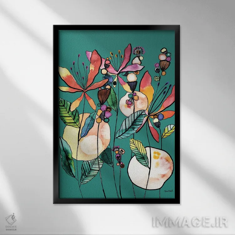 تابلو پروانههای بیابانی اثر کایِنا بلانکا - نمای قابدار مشکی