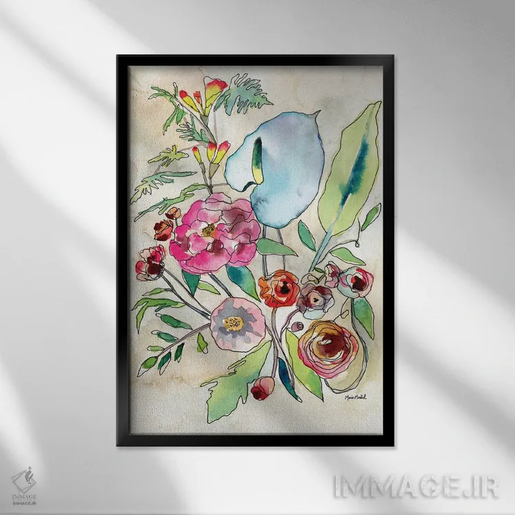 تابلو طبیعت بیجان اثر کایِنا بلانکا - نمای قابدار مشکی