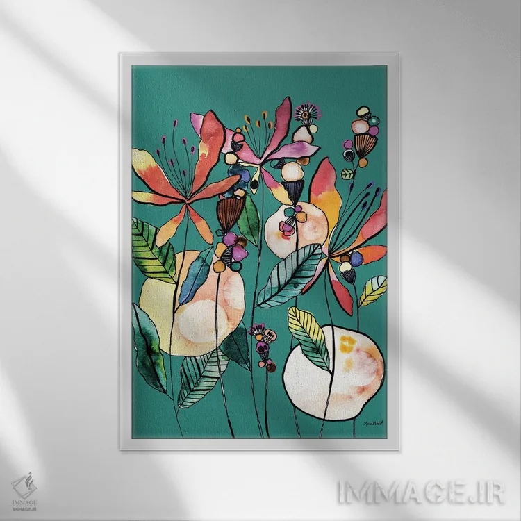 تابلو پروانههای بیابانی اثر کایِنا بلانکا - نمای قابدار سفید