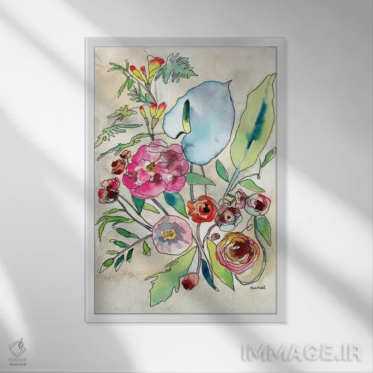 تابلو طبیعت بیجان اثر کایِنا بلانکا - نمای قابدار سفید