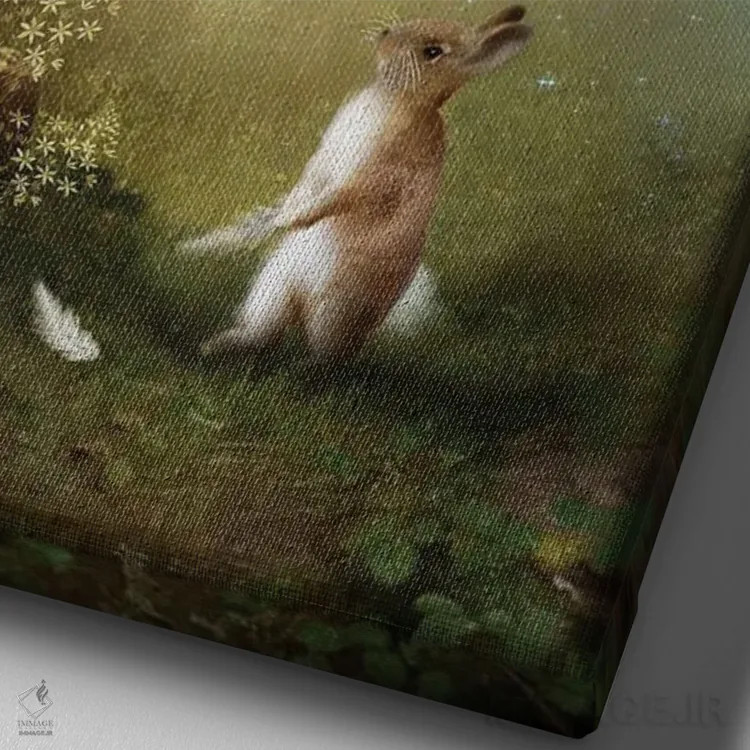 تابلو ذرهای بهشت من اثر شارلوت بیرد - نمای نزدیک بافت بوم