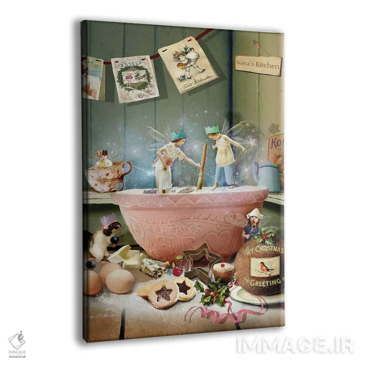 تابلو چکهای جادوی کریسمس اثر شارلوت بیرد - نمای پرسپکتیو محصول