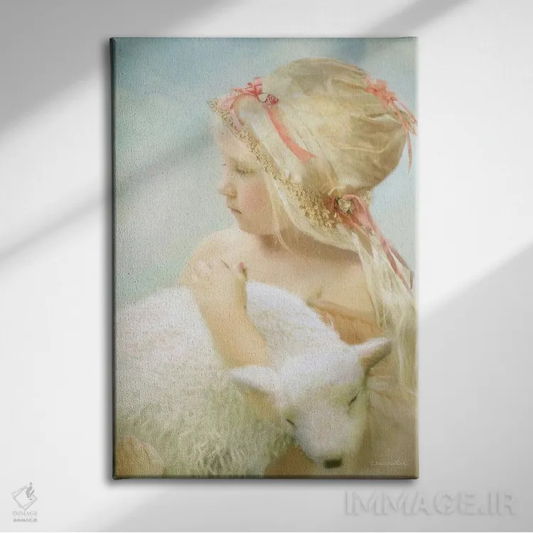 تابلو مری یک برهٔ کوچک داشت (شعر کودکانه) اثر شارلوت بیرد - نمای روبهرو روی دیوار