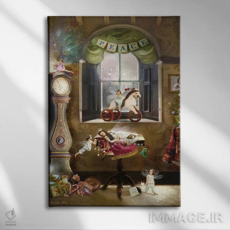 تابلو صبح کریسمس اثر شارلوت بیرد - نمای روبهرو روی دیوار